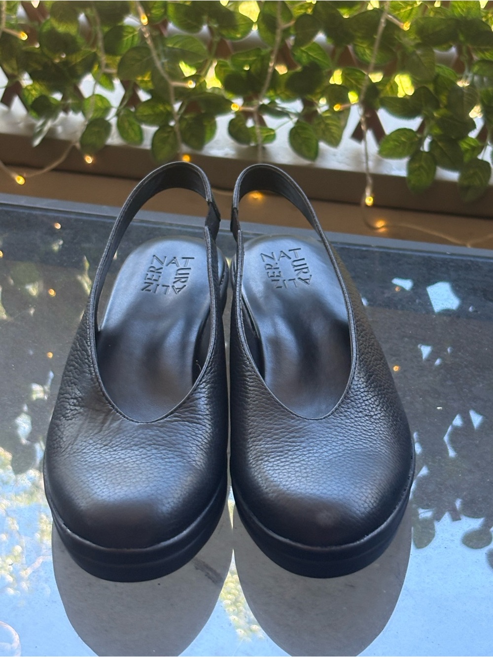 Naturalizer Black Leather Slingback